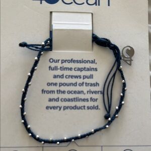 4ocean Navy Braided Bracelet